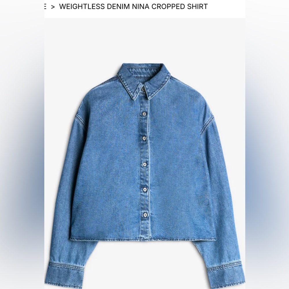 SALE•7 For All Mankind Nina Cropped Shirt NEW WITH TAGS